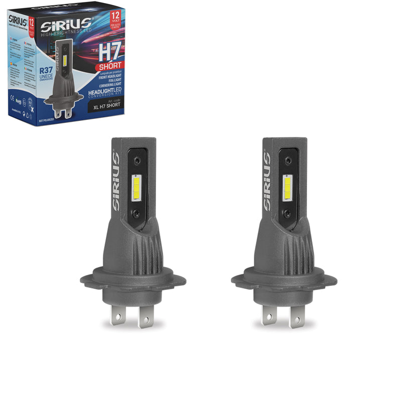 KIT 2 LAMPADE HEADLIGHT LED H7 12/24V 6000K AUTO MOTO SIRIUS luce bianca - Articoli per neonati ideali per dormire bene e viaggiare in tranquillità