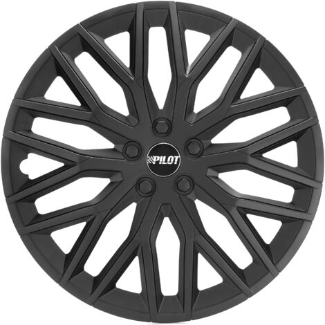 Set 4 Copricerchi 15" Universali Borchie Ruota Coppe Auto Nere Black Aviator - Articoli per neonati ideali per dormire bene e viaggiare in tranquillità