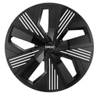 Set 4 Copricerchi 16" Universali Borchie Ruota Coppe Auto Nere Black Aviator - Articoli per neonati ideali per dormire bene e viaggiare in tranquillità