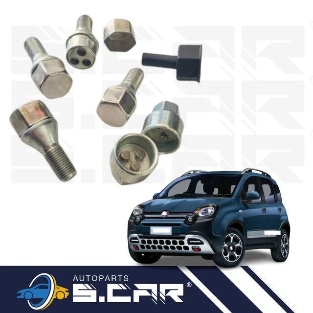 FARAD Kit 4 Bulloni Antifurto Per 500 Panda Compass Renegade Starlock A1C/E Neri - Articoli per neonati ideali per dormire bene e viaggiare in tranquillità