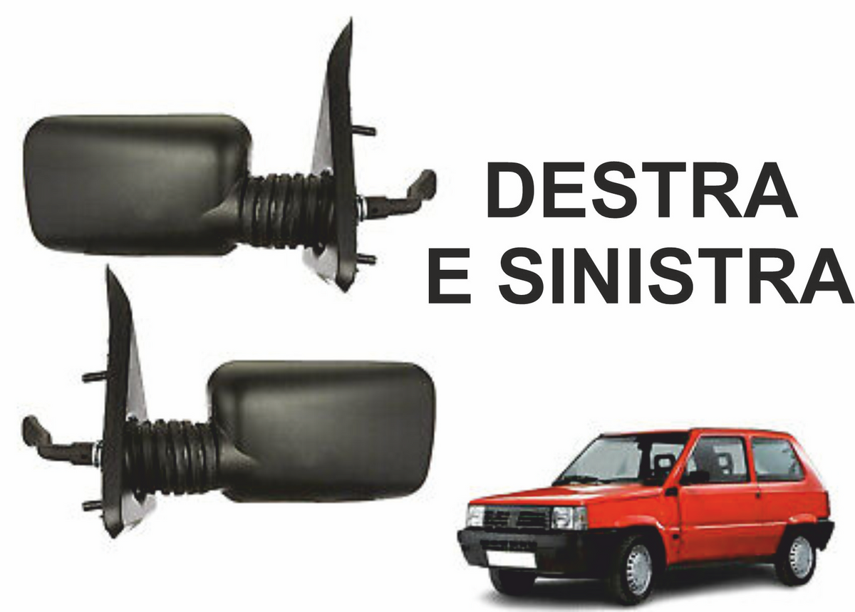 Coppia Specchietti Retrovisori Per Fiat Panda 141 Con Leva Destro Sinistro Neri - Articoli per neonati ideali per dormire bene e viaggiare in tranquillità