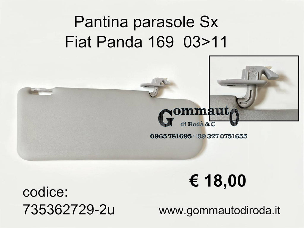 Pantina Parasole Per Fiat Panda 169 Aletta Sinistra Sx Con Specchio - Articoli per neonati ideali per dormire bene e viaggiare in tranquillità