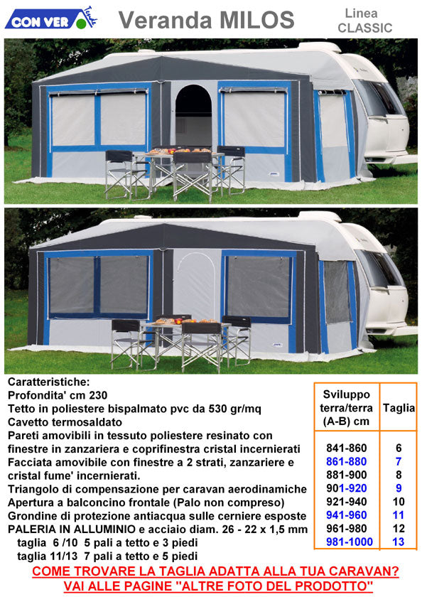 Verandina aggiuntiva Conver MILOS Taglia 6 - Articoli per neonati ideali per dormire bene e viaggiare in tranquillità