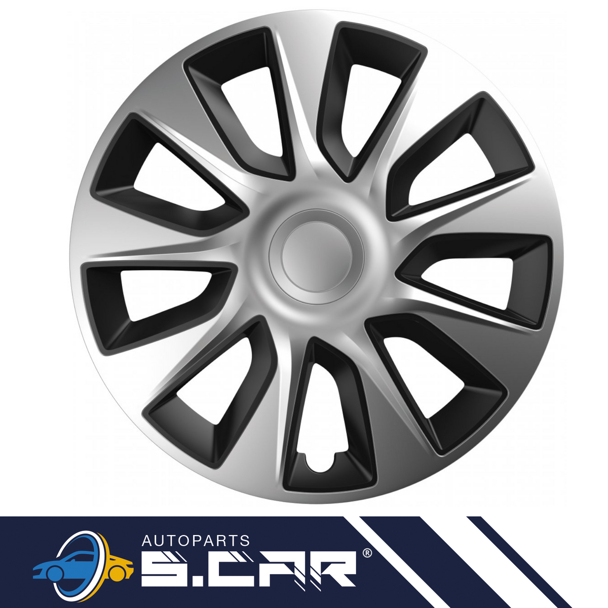 Set 4 Copricerchi 15'' Pollici Universali Bicolore Coppe Ruota Borchie Esprit - Articoli per neonati ideali per dormire bene e viaggiare in tranquillità