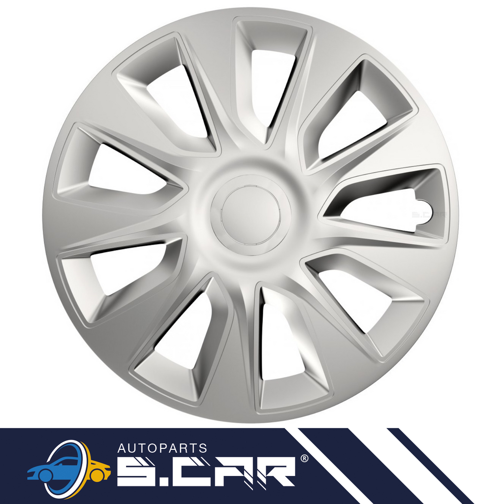 FARAD Set di 4 Copricerchi 15” Universali Coppe Copri Ruote Silver mod. 235 - Articoli per neonati ideali per dormire bene e viaggiare in tranquillità