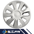 FARAD Set di 4 Copricerchi 15” Universali Coppe Copri Ruote Silver mod. 235 - Articoli per neonati ideali per dormire bene e viaggiare in tranquillità