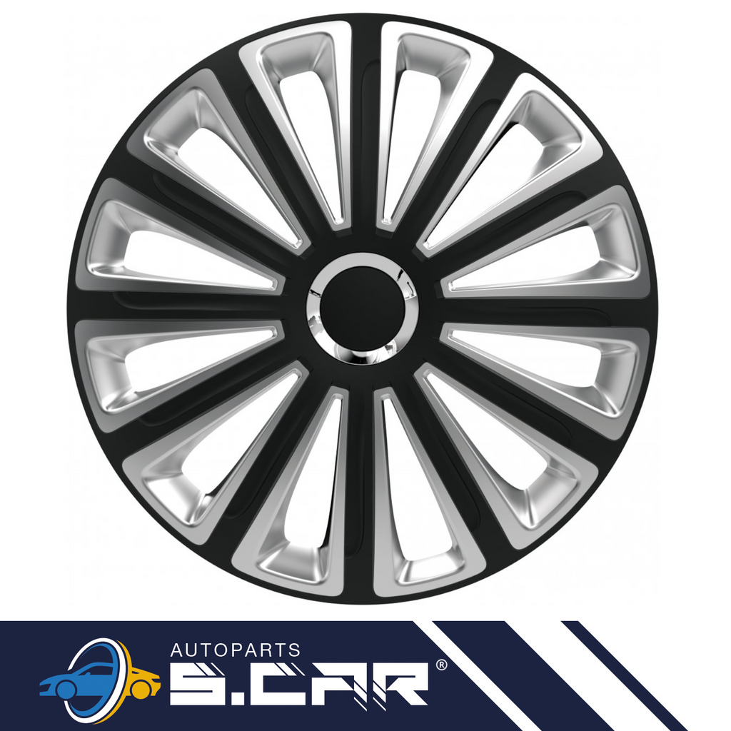 Set 4 Copricerchi 14'' Pollici Universali Bicolore Coppe Ruota Borchie Esprit BS - Articoli per neonati ideali per dormire bene e viaggiare in tranquillità