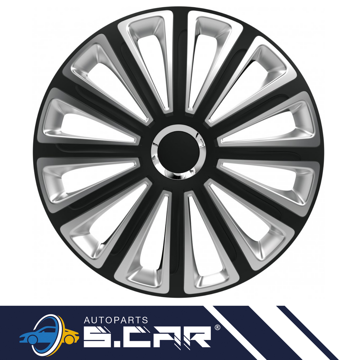 Set 4 Copricerchi 14'' Pollici Universali Bicolore Coppe Ruota Borchie Esprit BS - Articoli per neonati ideali per dormire bene e viaggiare in tranquillità