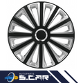 Set 4 Copricerchi 13'' Pollici Universali Bicolore Coppe Ruota Borchie Esprit - Articoli per neonati ideali per dormire bene e viaggiare in tranquillità