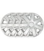 Set 4 Copricerchi 15" Universali Borchie Ruota Coppe Auto Silver Black Bicolor - Articoli per neonati ideali per dormire bene e viaggiare in tranquillità