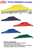 Tetto 2×3 mt Gazebo BERTONI serie piramide rosso - Articoli per neonati ideali per dormire bene e viaggiare in tranquillità