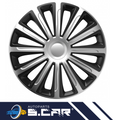 Set 4 Copricerchi 16" Universali Borchie Ruota Coppe Auto Nere Black Aviator - Articoli per neonati ideali per dormire bene e viaggiare in tranquillità