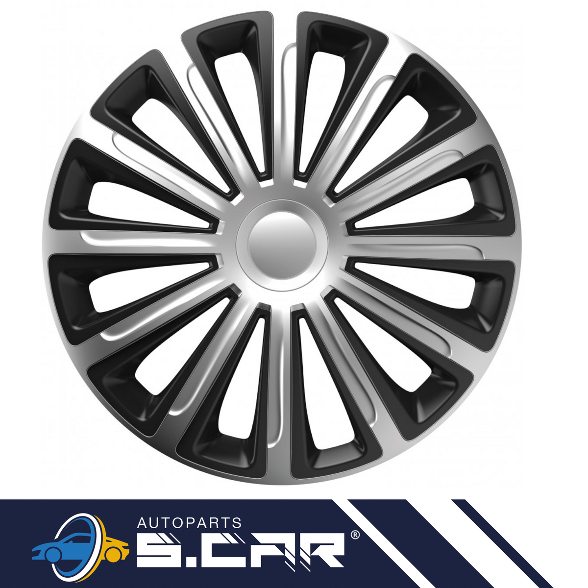 Set 4 Copricerchi 16" Universali Borchie Ruota Coppe Auto Nere Black Aviator - Articoli per neonati ideali per dormire bene e viaggiare in tranquillità