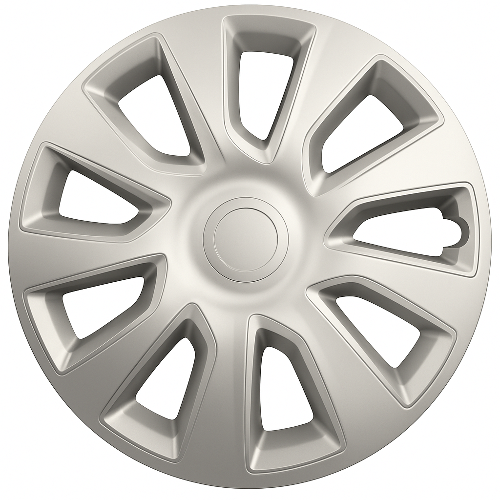 Set 4 Copricerchi 15” Universali Argento – Coppe Ruota Auto in ABS - Articoli per neonati ideali per dormire bene e viaggiare in tranquillità